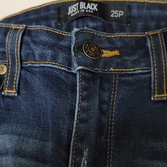 Just Black skinny frayed jeans cropped size 25P - Picture 5 of 8